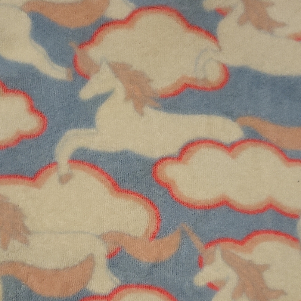 Mini Boden Toweling Cloud And Unicorn Print Kids Swim Coverup - Picture 4 of 4